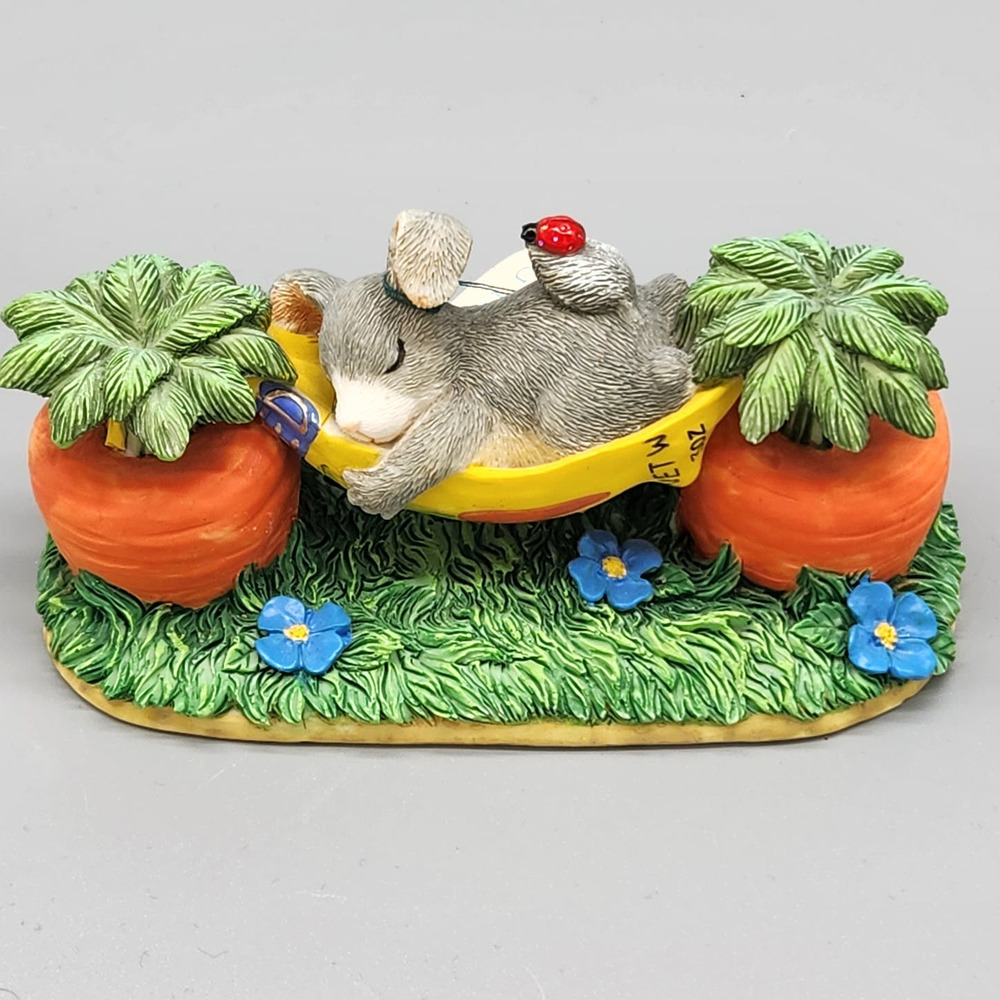 FITZ & FLOYD Charming Tails Mid-Day Snooze Bunny Figurine